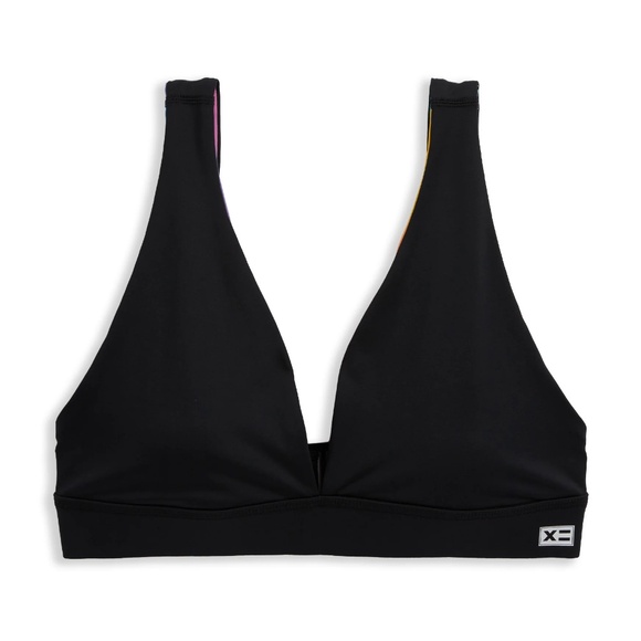 NEW tomboyx Reversible Plunge Swimsuit Top Multi-Colored - size small - Picture 2 of 6